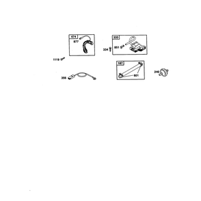 Armature Diagram and Parts List for 198700-198799 0141 Briggs and Stratton Engine